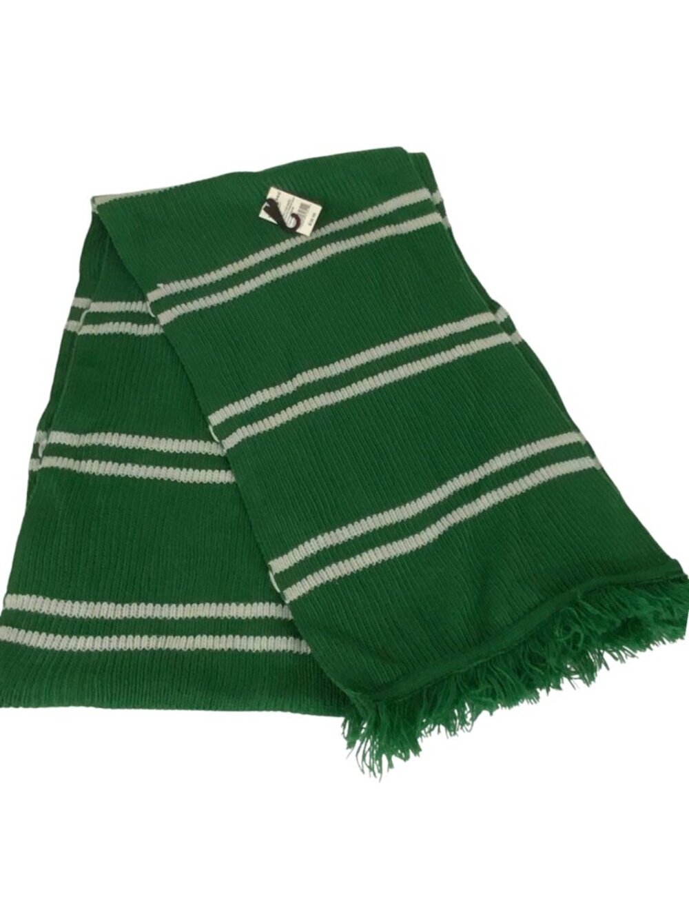 The Wizarding World Of Harry Potter Slytherin Green White Acrylic Scarf Fringe